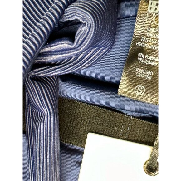 Beach Riot Sz S Swimsuit Sydney Ribbed Belted Blue One Piece Missing Belt New - Picture 6 of 6